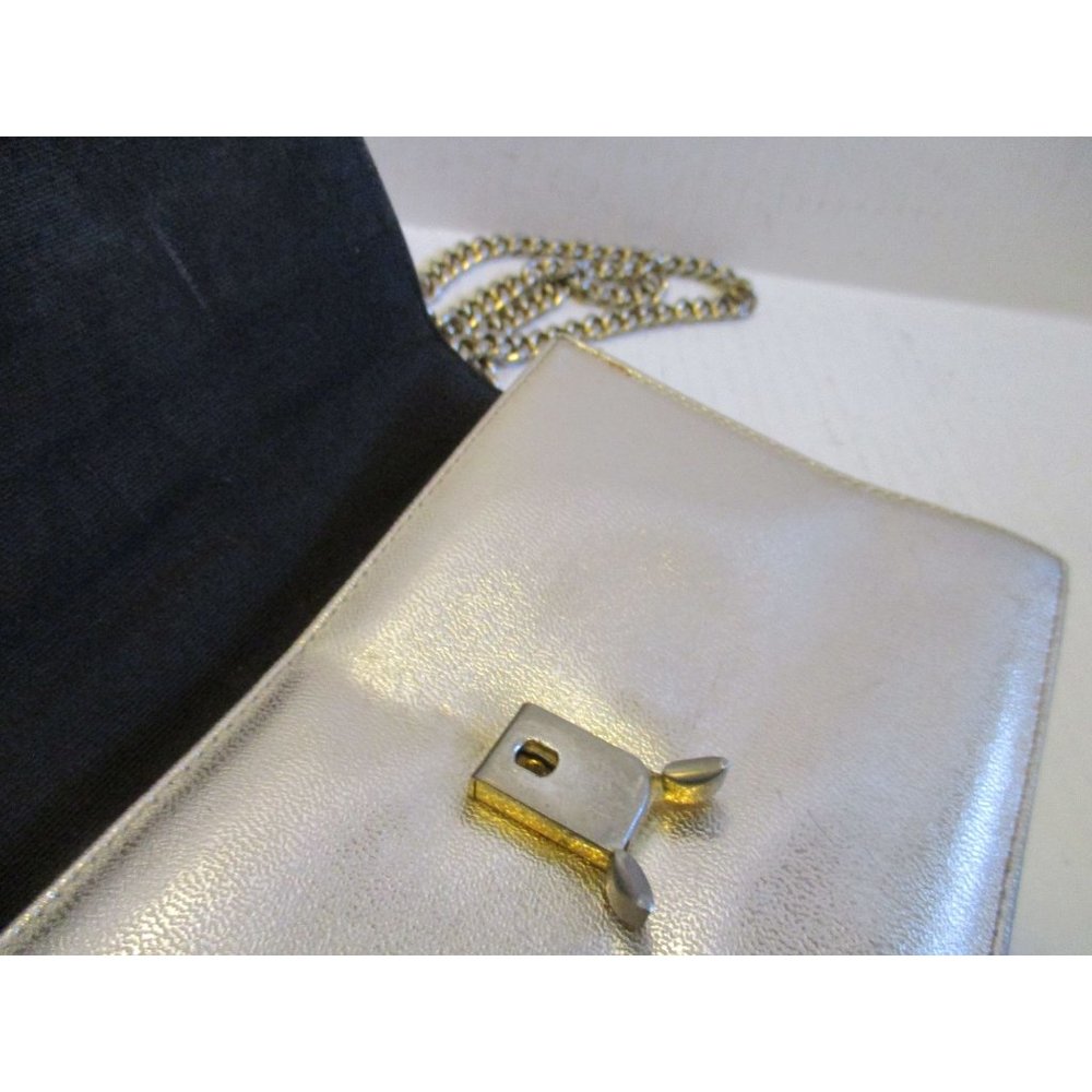 *Stunning Vintage Gold Metallic Boxy Evening Shoulder Bag - Picture 5 of 9